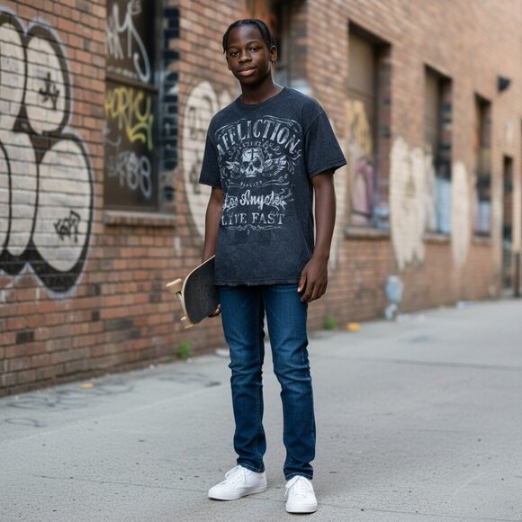 Affliction Live Fast Los Angeles Men’s T-Shirt Size L Vintage Skull Tee RARE - Picture 9 of 9